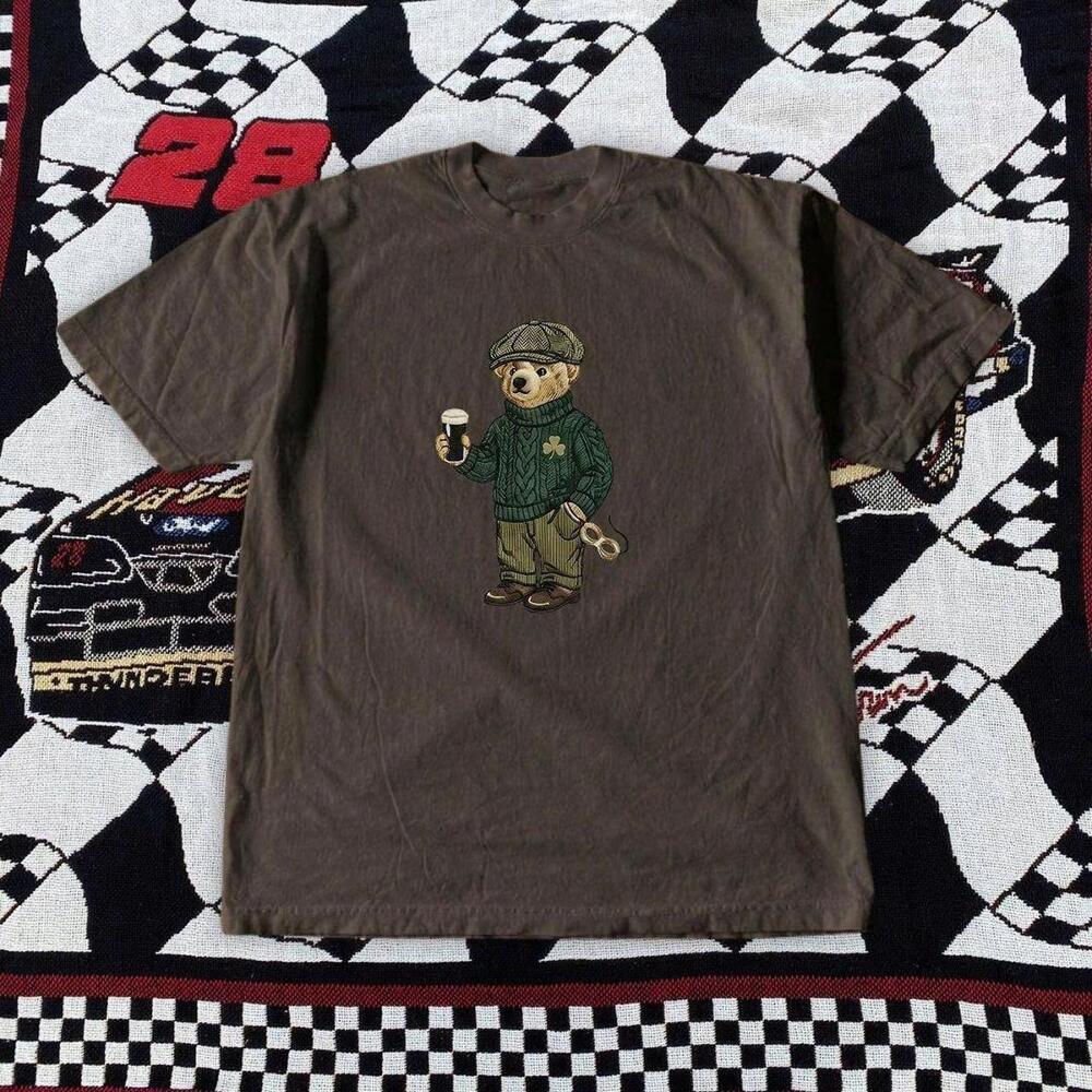 Brown Ralph Lauren T-Shirt With Green Accents Polo